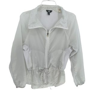 ALO Yoga White/Translucent Light Rain Jacket - Sz M